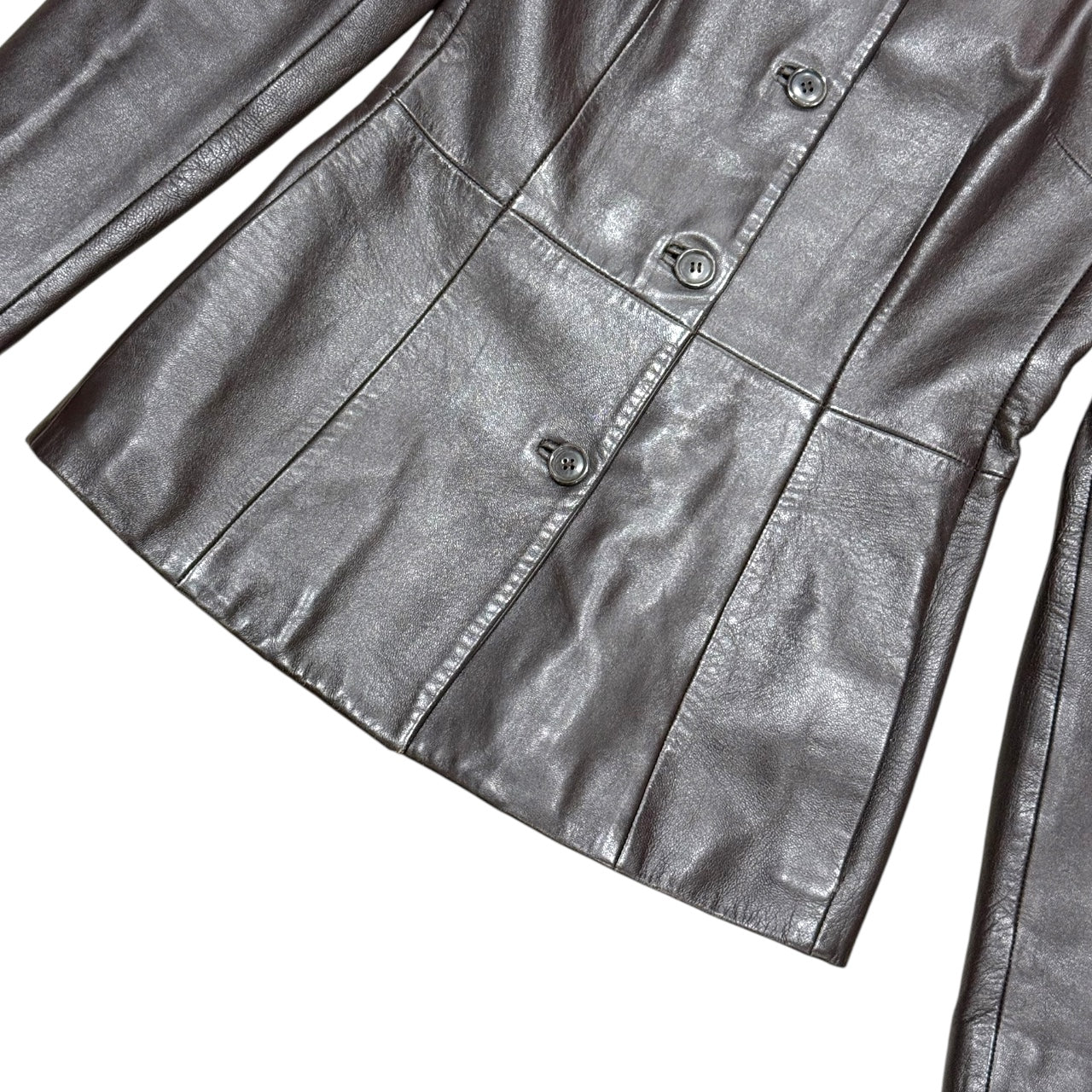 DOLCE&GABBANA RICH CHOCOLATE BROWN LEATHER JACKET