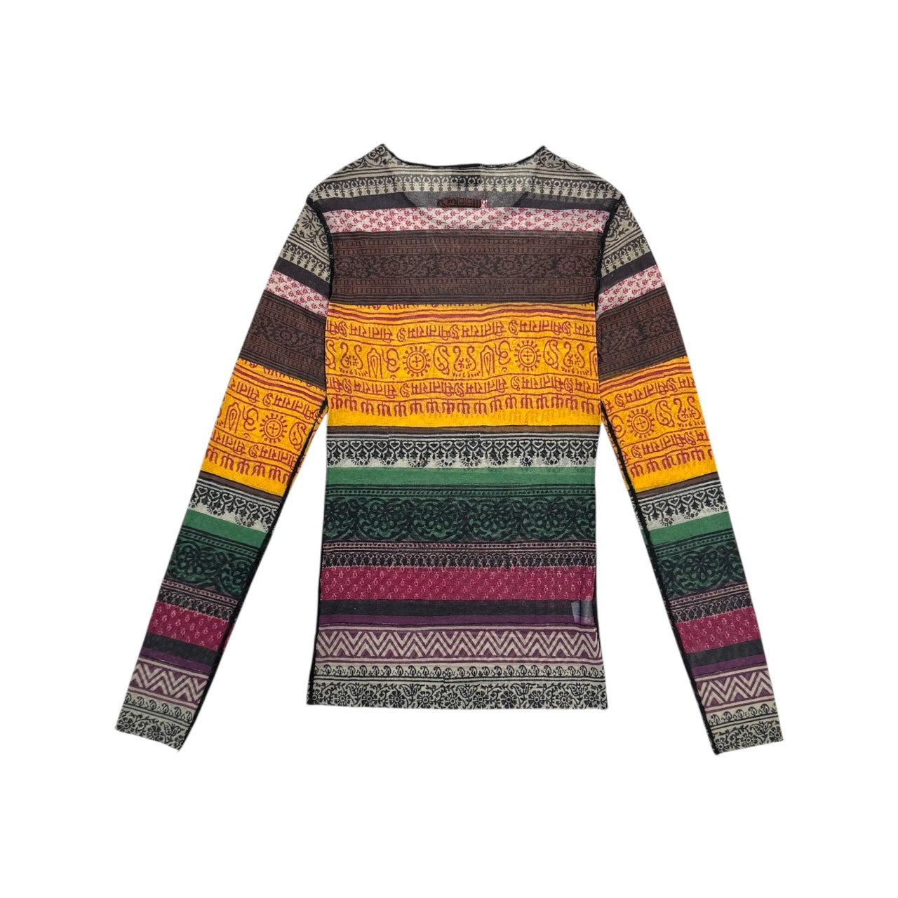 JEAN PAUL GAULTIER TRIBAL PATCHWORK MESH TOP