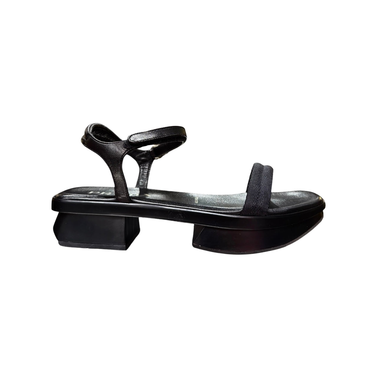 PRADA BLACK LEATHER SANDALS