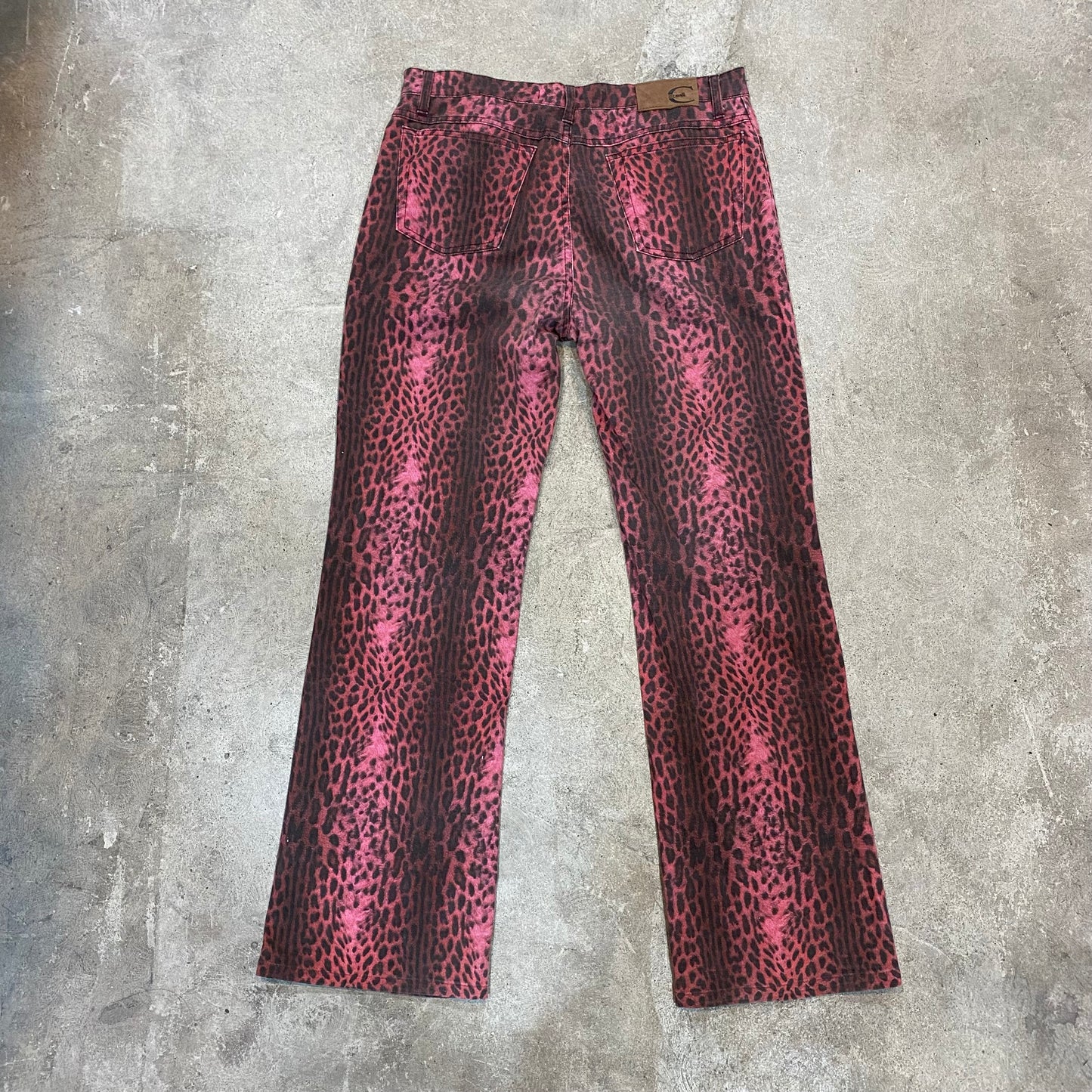 Just Cavalli 1990s Vintage Fuzzy Leopard Print Pants