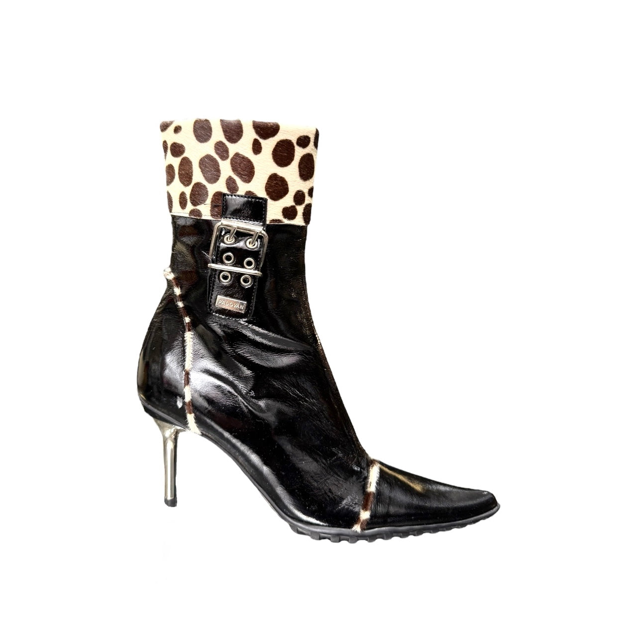 LUCIANO PADOVAN BLACK PATENT LEATHER BOOTS