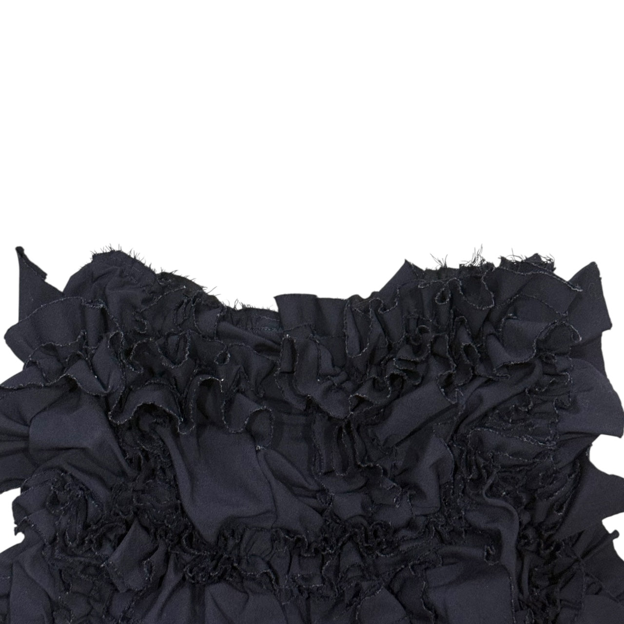 COMME DES GARÇONS NAVY BLUE RUFFLE SHORT PANT