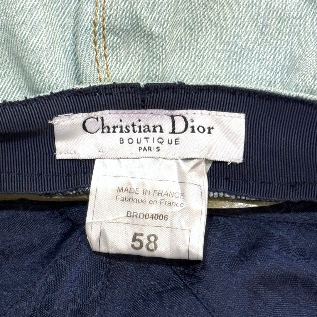 CHRISTIAN DIOR DENIM NEWS BOY HAT