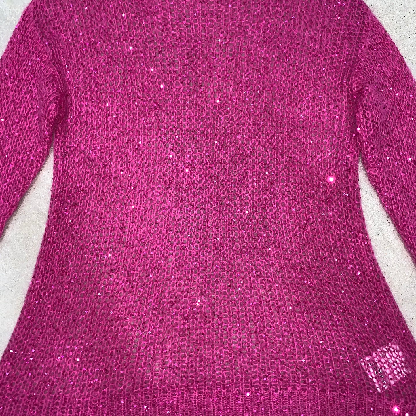 MIU MIU KNITTED SEQUINS PINK SWEATER