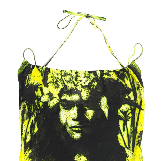 JEAN PAUL GAULTIER 2000 NEON HALTER TOP