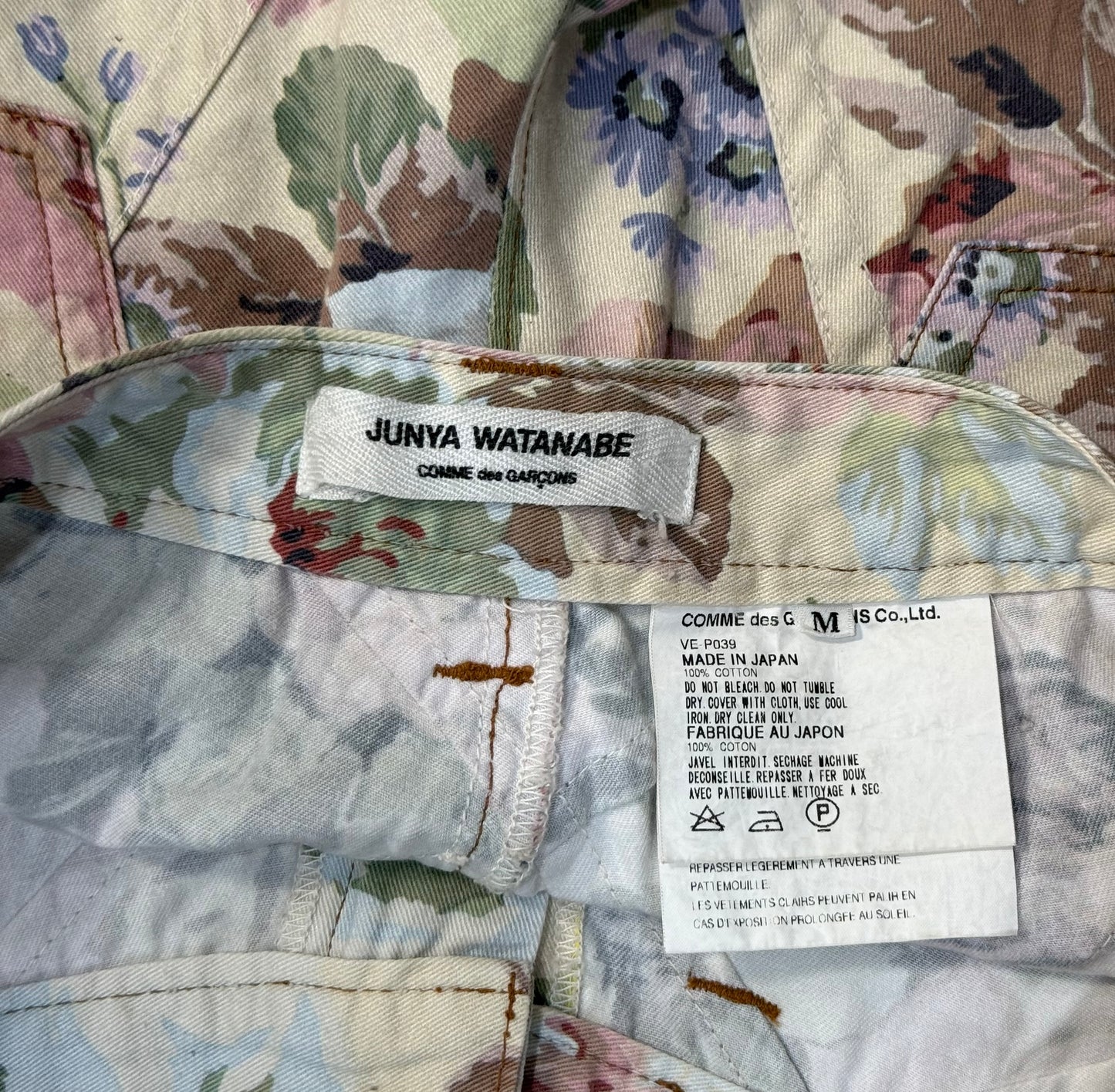 JUNYA WATANABE FLORAL FLARED PANTS