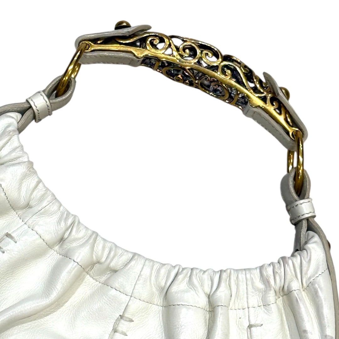 YEES SAINT LAURENT MOMBASA IVORY HANGBAG