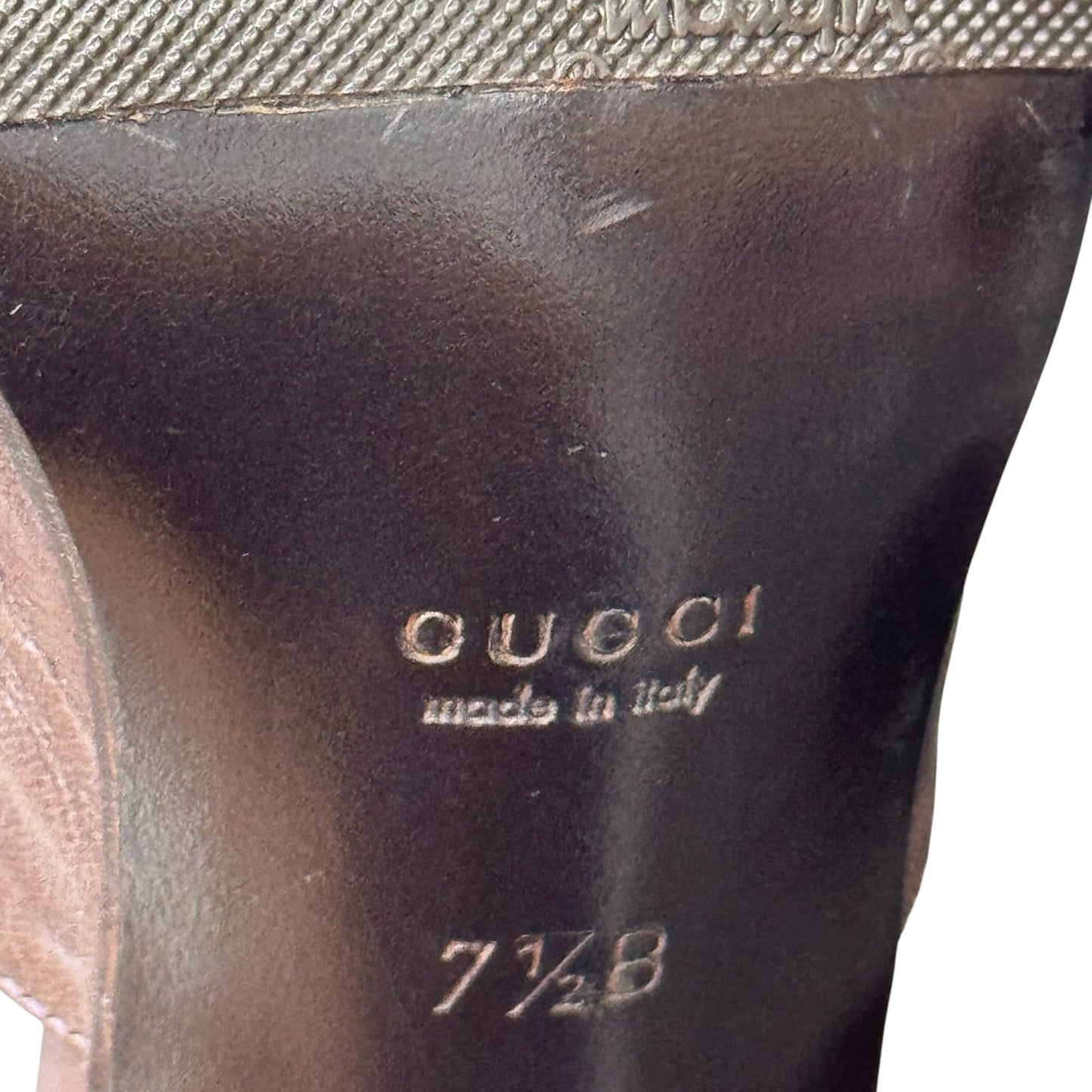 GUCCI BROWN OPEN TOES HEELS