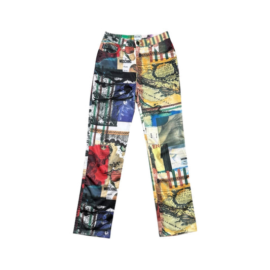 MOSCHINO 1990S RENAISSANCE PRINT PANTS