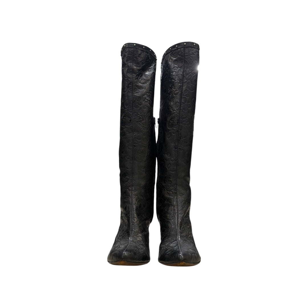 DIESEL KNEE-HIGH LEATHER BOOTS