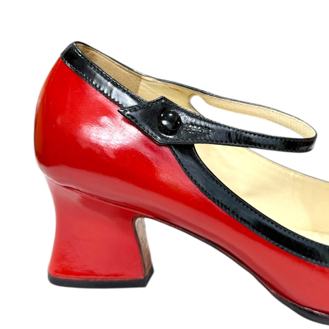 PRADA RED MARY JANE HEELS