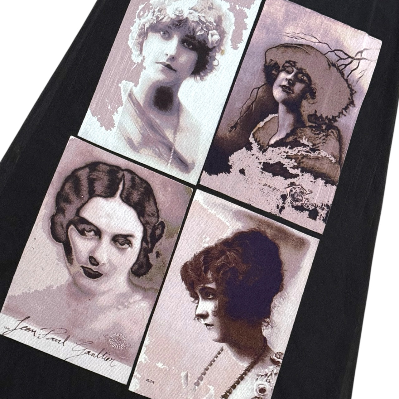 JEAN PAUL GAULTIER PORTRAIT MESH SKIRT