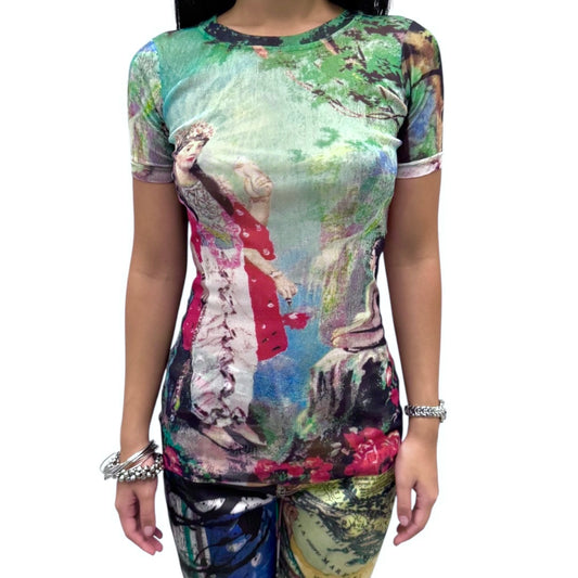 JEAN PAUL GAULTIER 1998 HINDU GODDESS MESH T-SHIRT