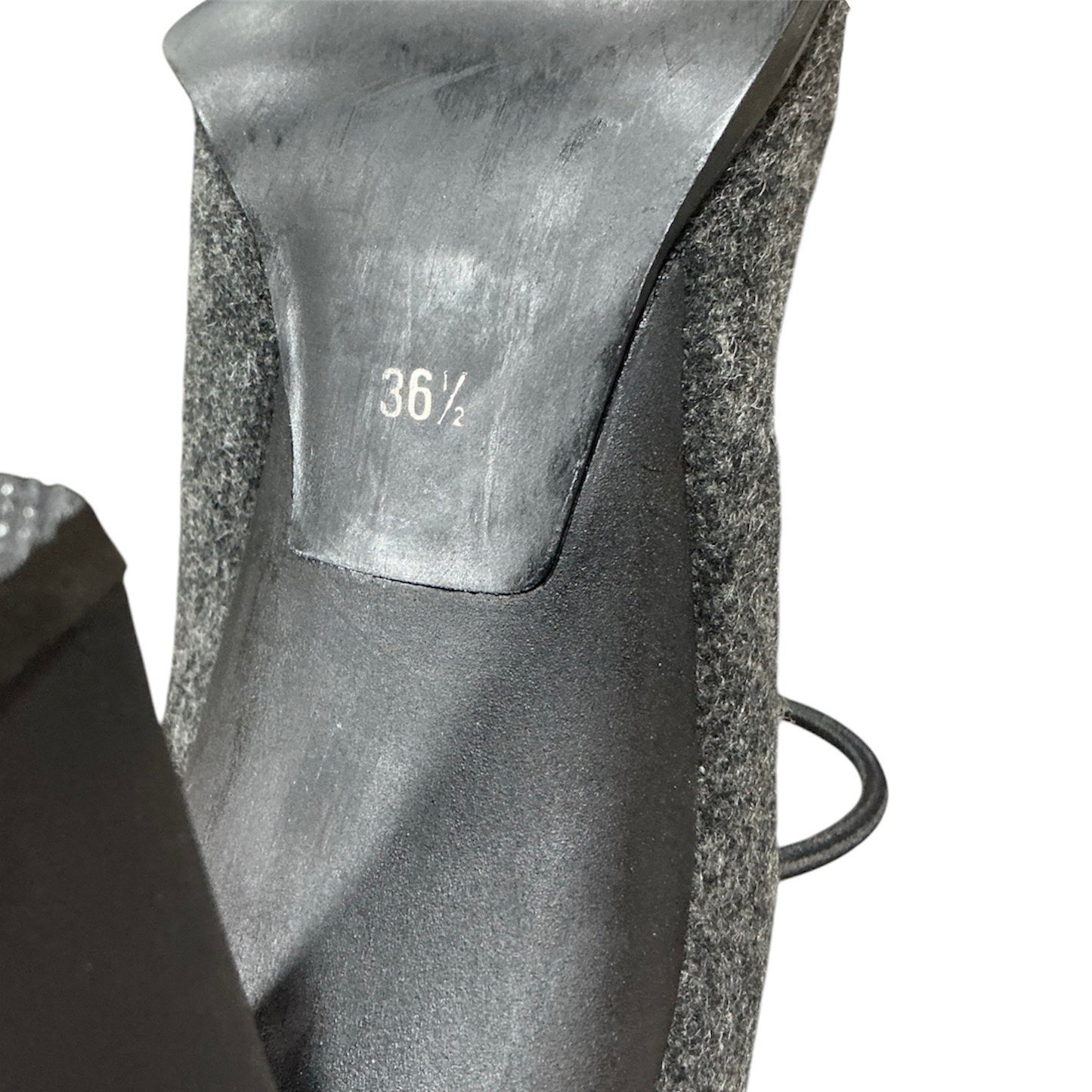 PRADA GREY WOOL MARY JANE PUMPS
