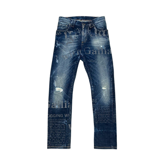 JOHN GALLIANO NEWSPAPER PRINTS JEAN