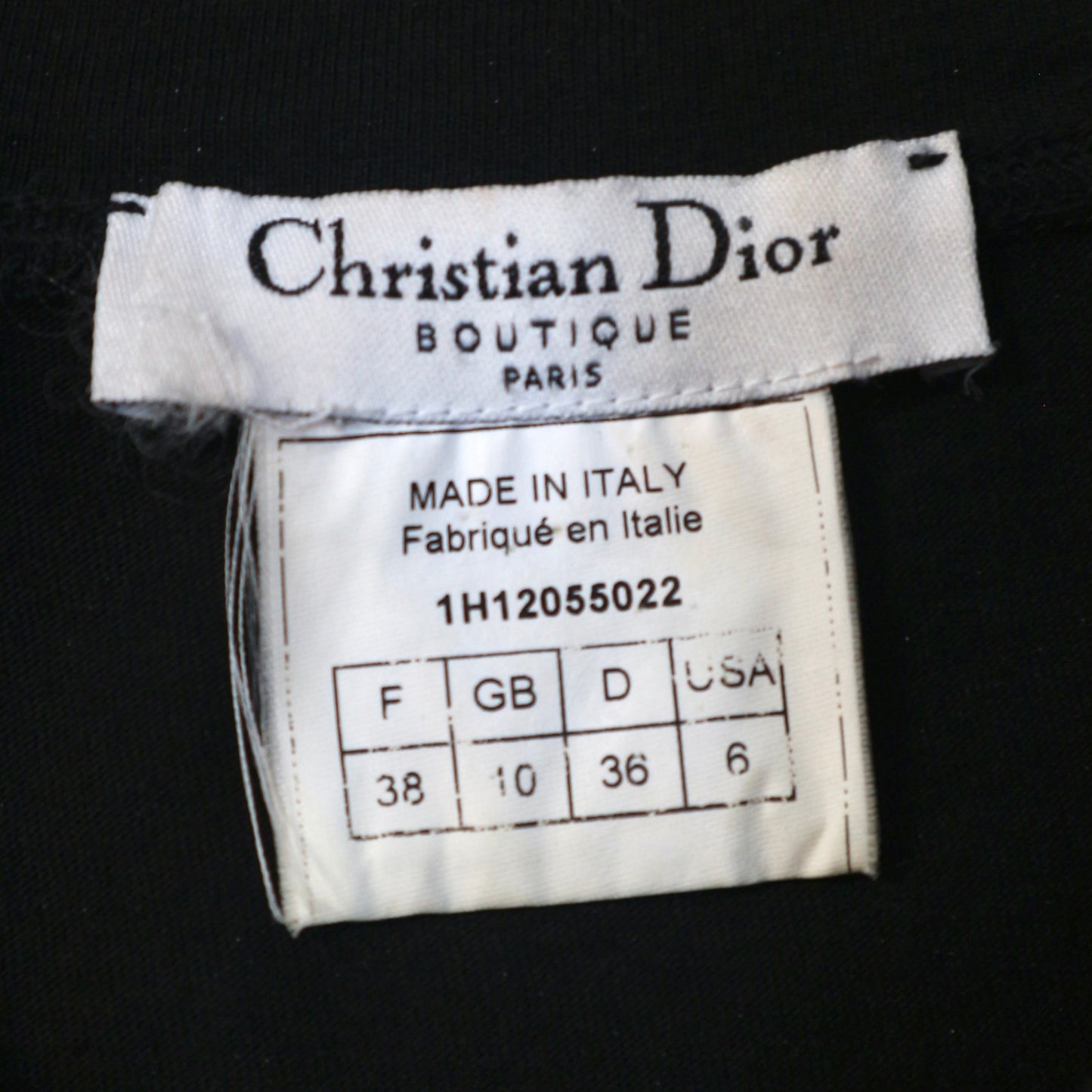 CHRISTIAN DIOR 2001 BLACK SMILEY GRAPHIC TOP