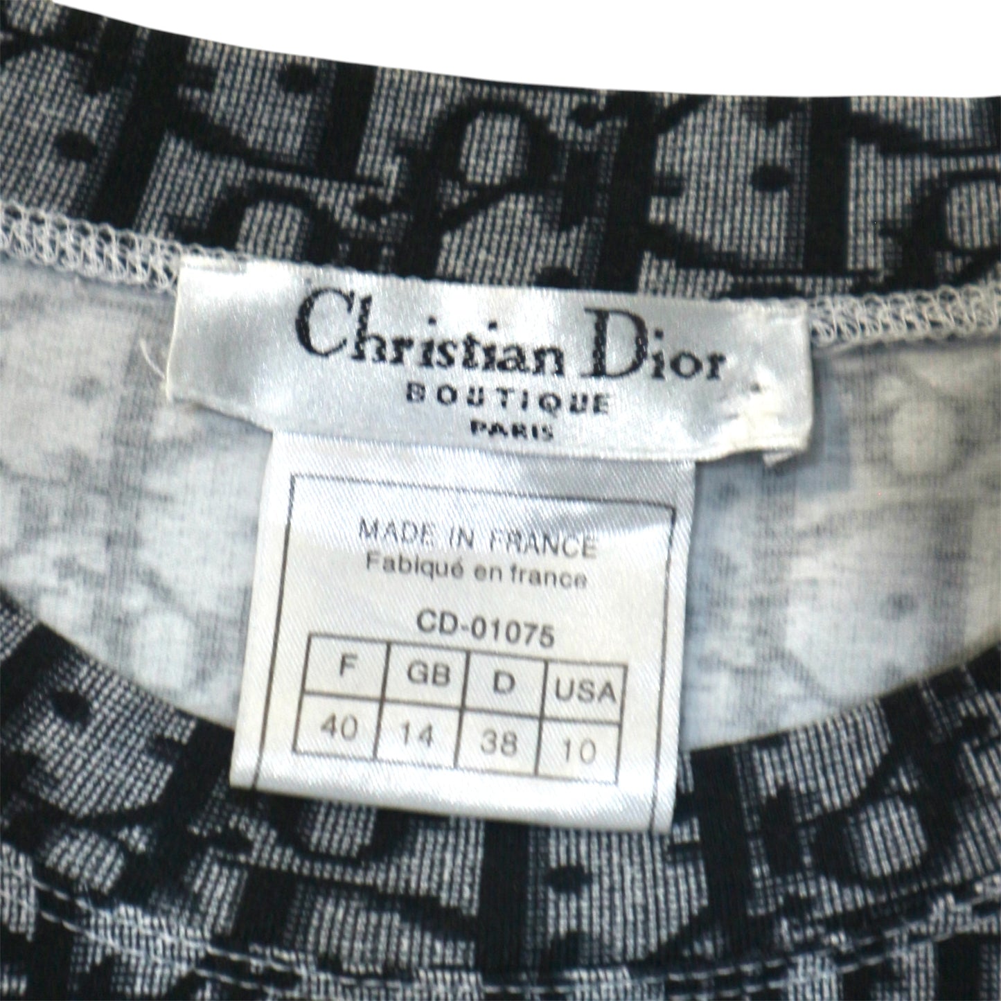 CHRISTIAN DIOR NAVY TROTTER MONOGRAM TOP