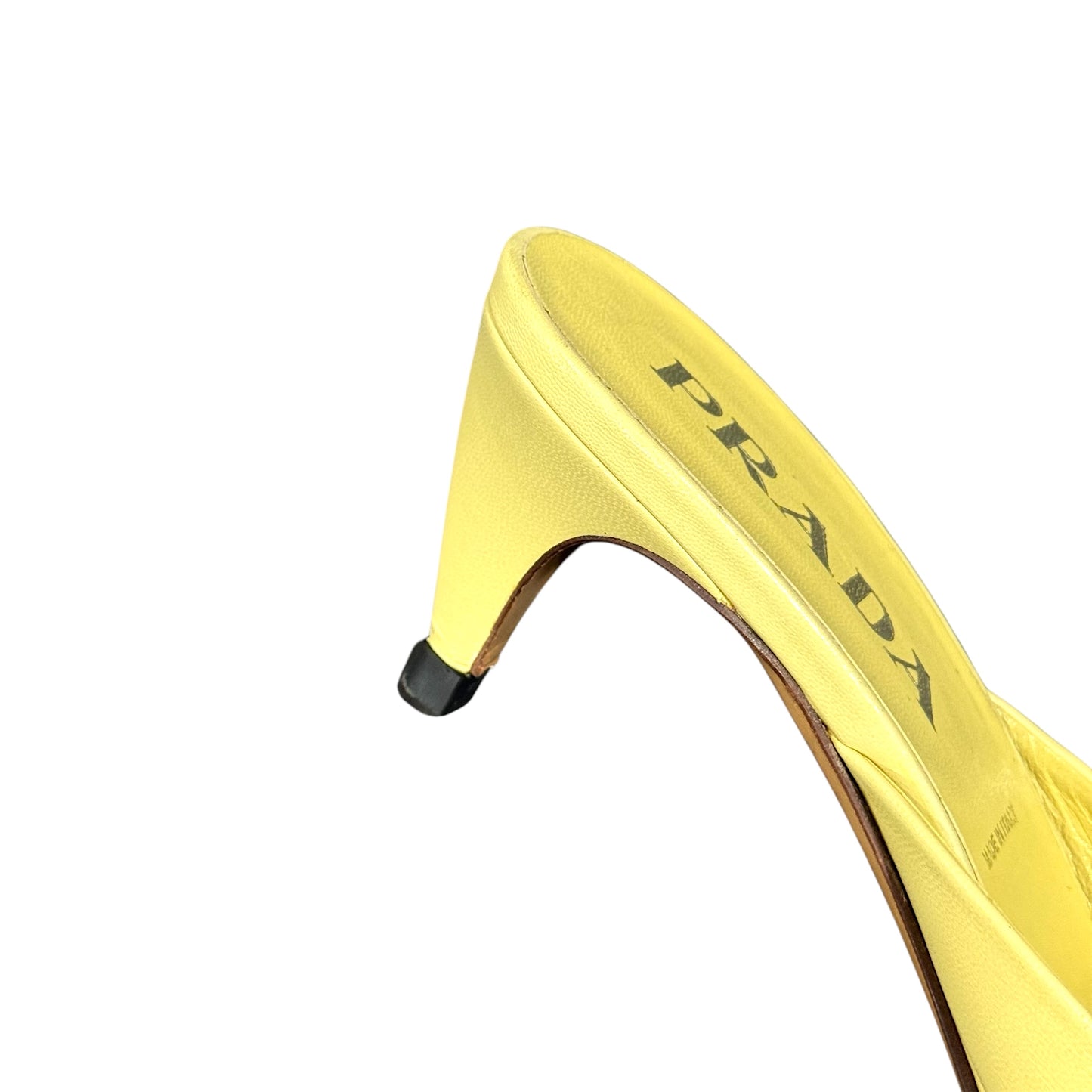 PRADA YELLOW LIME MULES