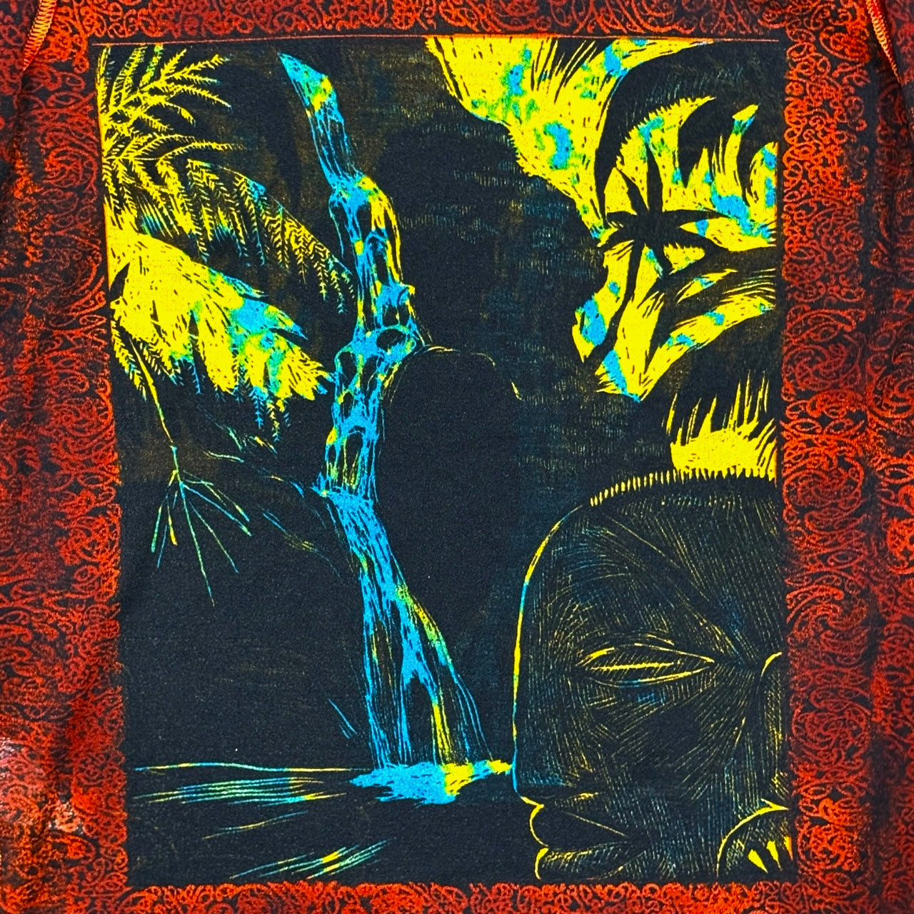 JEAN PAUL GAULTIER ABSTRACT PSYCHEDELIC PRINT MESH TOP