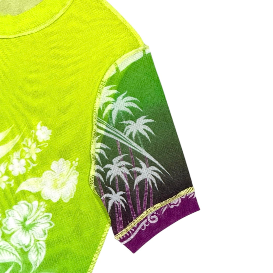 JEAN PAUL GAULTIER TROPICAL GRADIENT MESH TOP