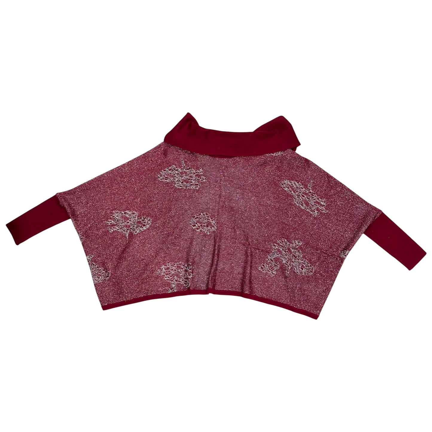 VIVIENNE WESTWOOD RED LABEL SPARKLE BURGUNDY CARDIGAN
