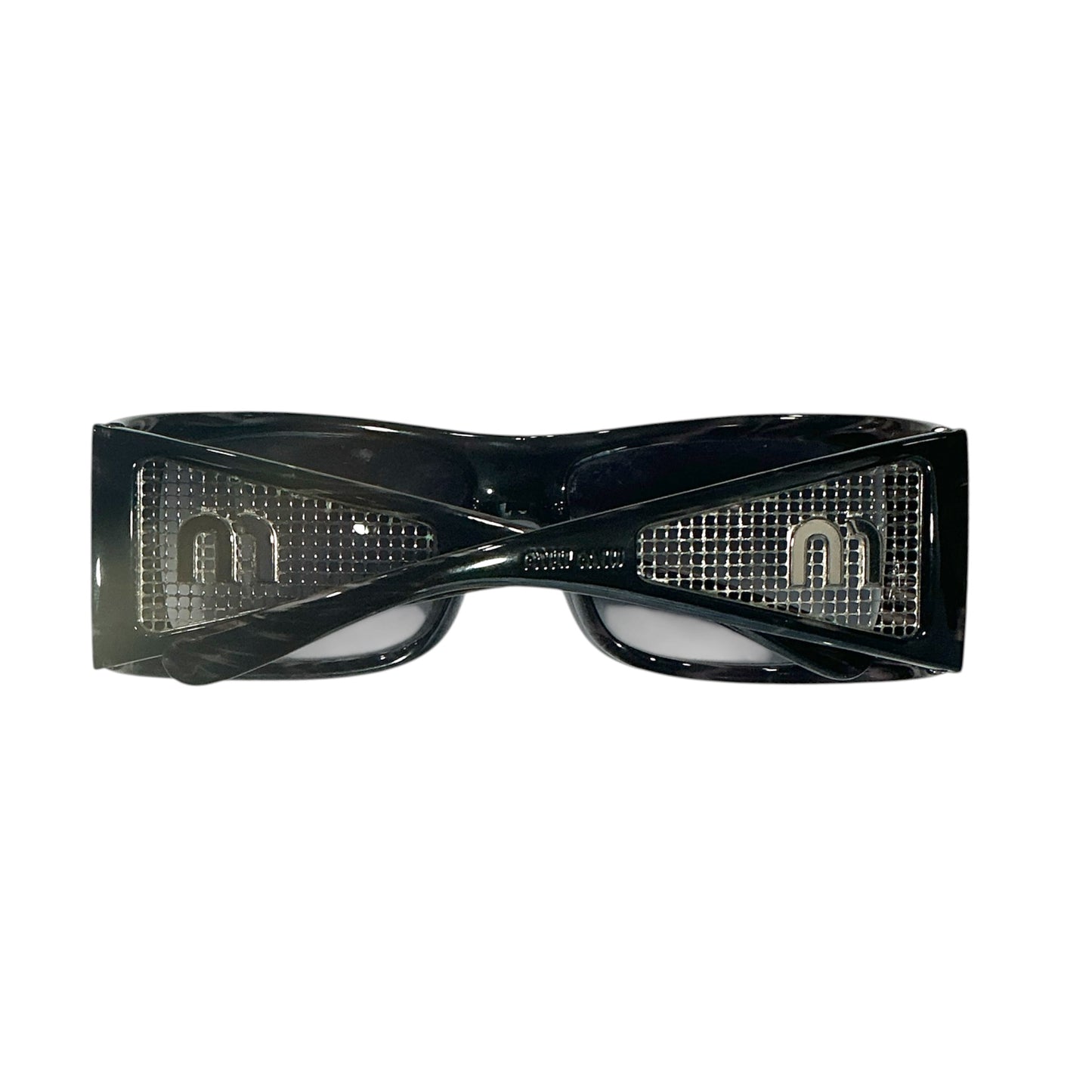 MIU MIU DARK BROWN 2000S MESH SUNGLASSES