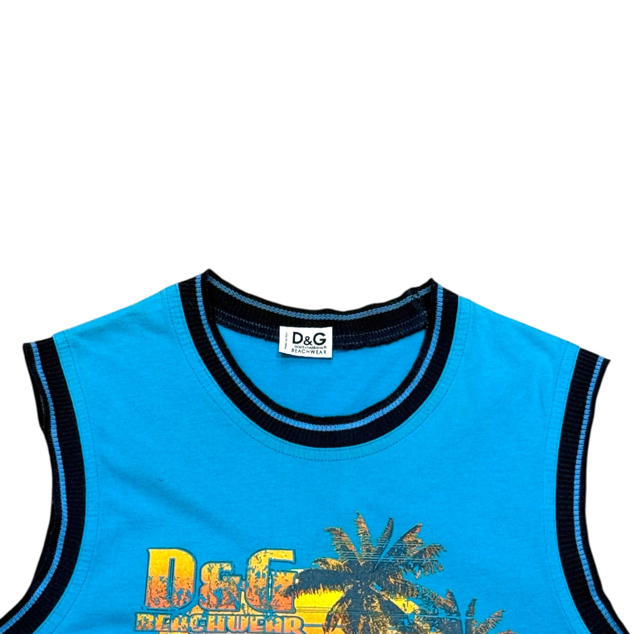 DOLCE & GABBANA BLUE TANK TOP