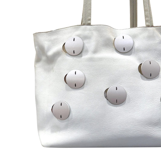 PRADA 2000S GREY SCALES TOTE BAG