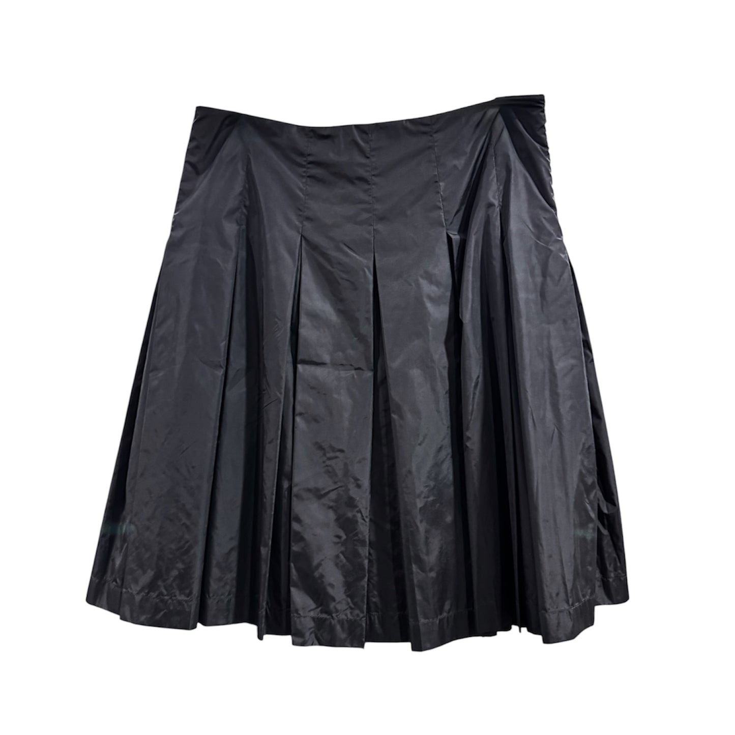 PRADA SPORT BLACK NYLON PLEATED SKIRT