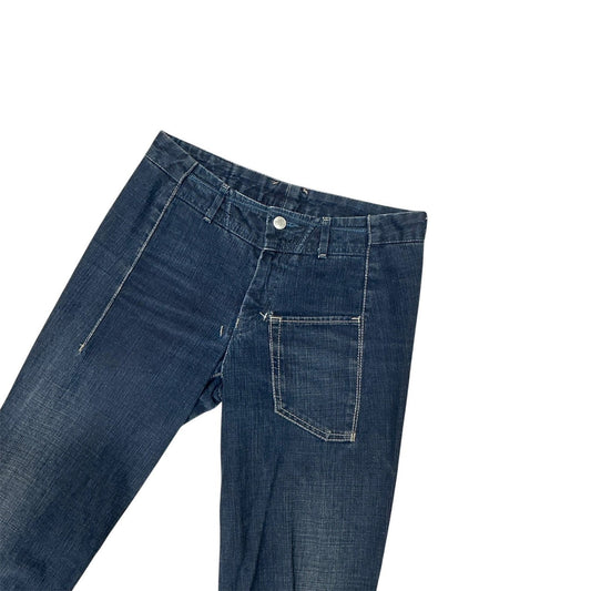 MARITHE FRANCOIS GIRBAUD FLARED DENIM PANTS