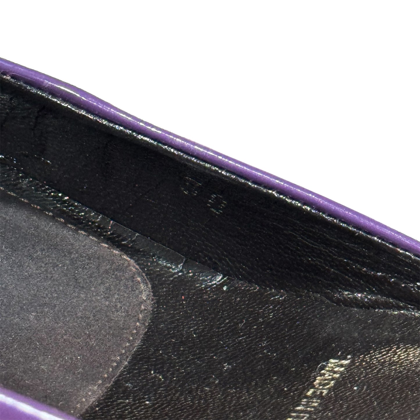 PRADA PURPLE LEATHER MULES