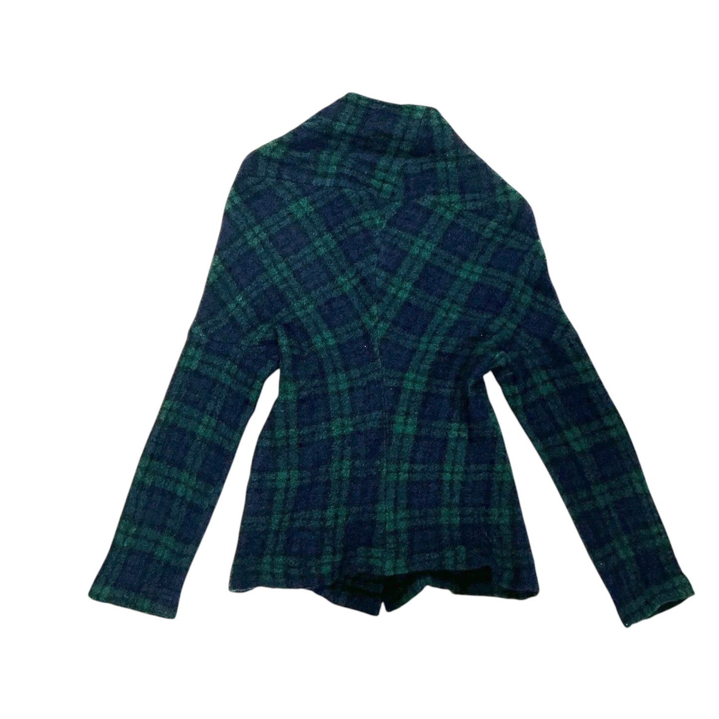 COMME DES GARÇON AD1998 PLAID WOOL ASYMMETRICAL TOPS