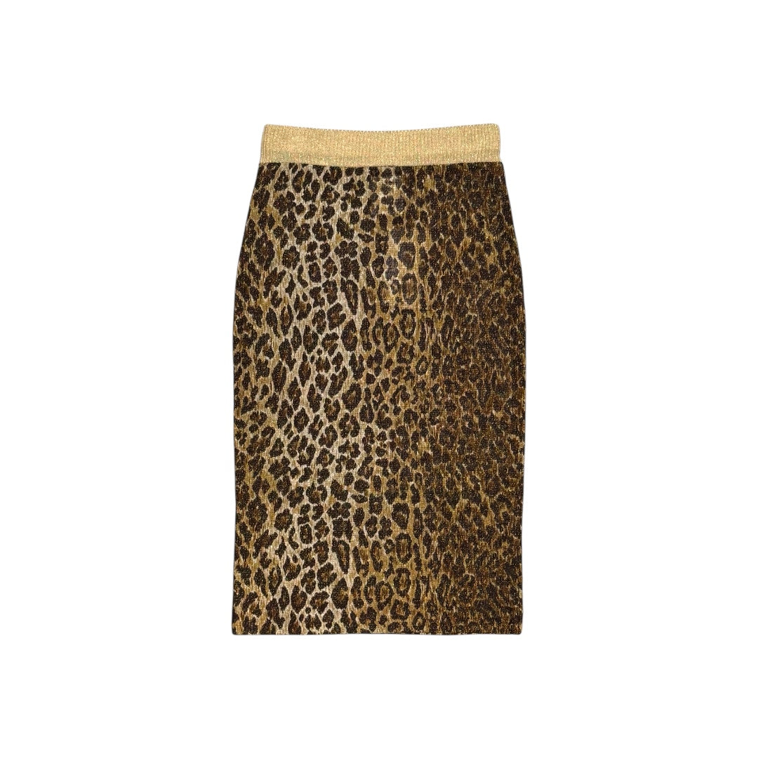 DOLCE & GABBANA SS2001 LEOPARD KNIT SKIRT