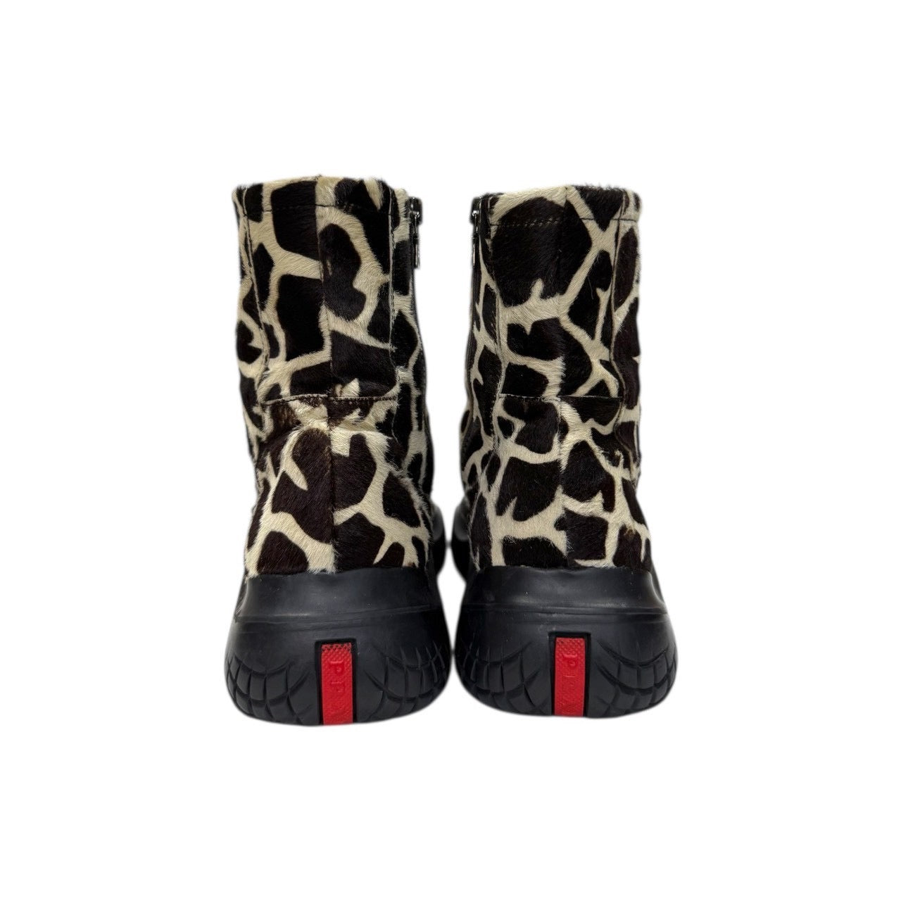 PRADA SPORT GIRAFFE PRINT BOOTS