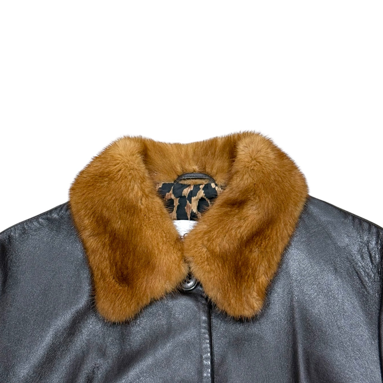 DOLCE&GABBANA RICH CHOCOLATE BROWN LEATHER JACKET