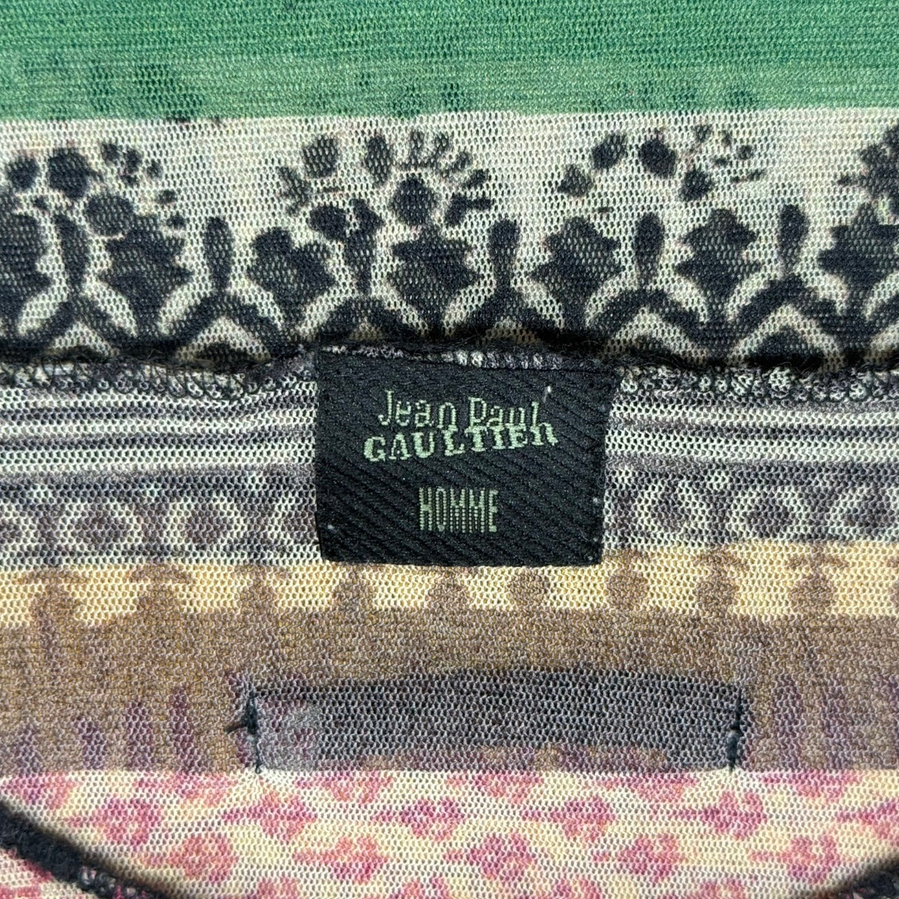 JEAN PAUL GAULTIER TRIBAL PATCHWORK MESH TOP