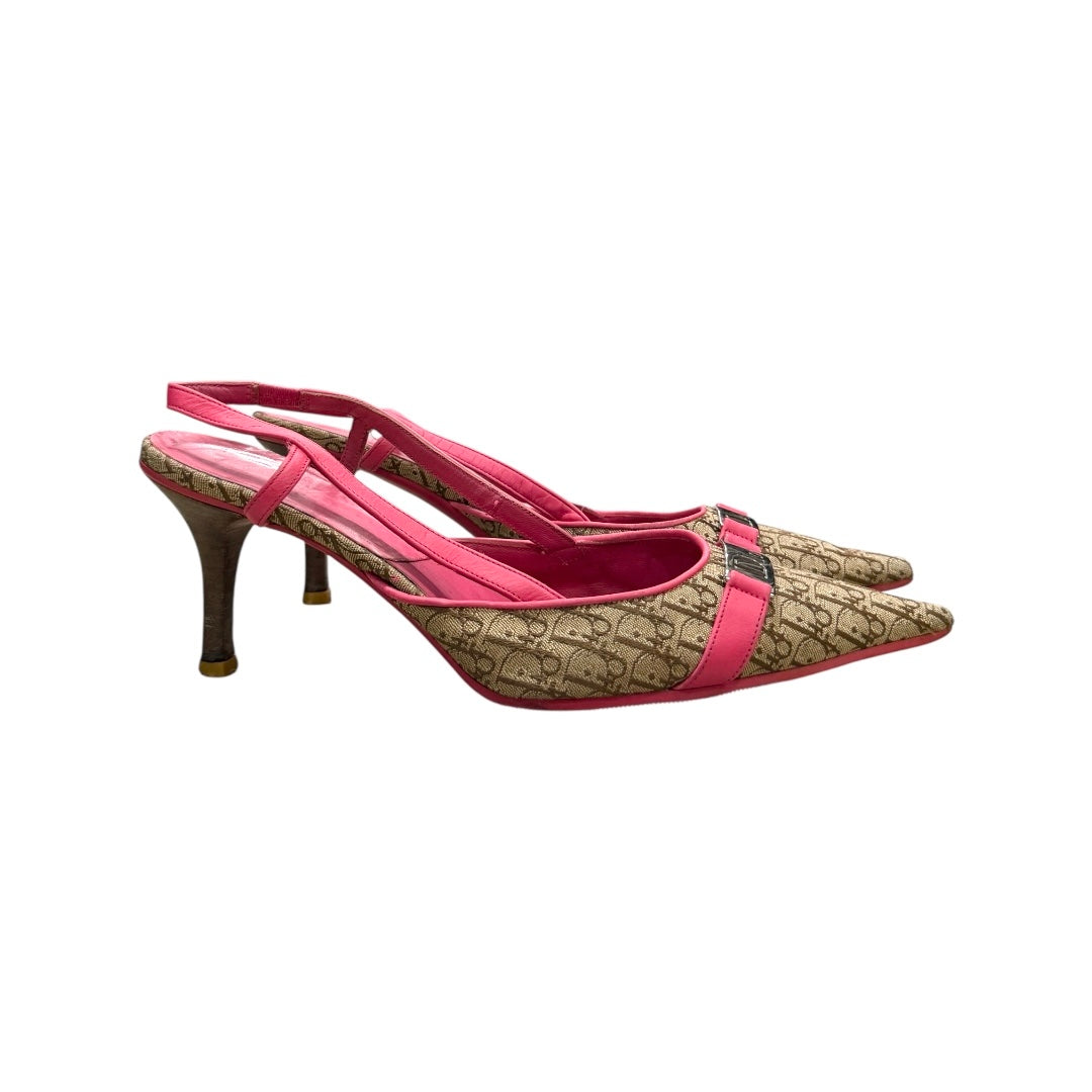 DIOR BY JOHN GALLIANO 00S LOGO SLINGBACK PUMPS