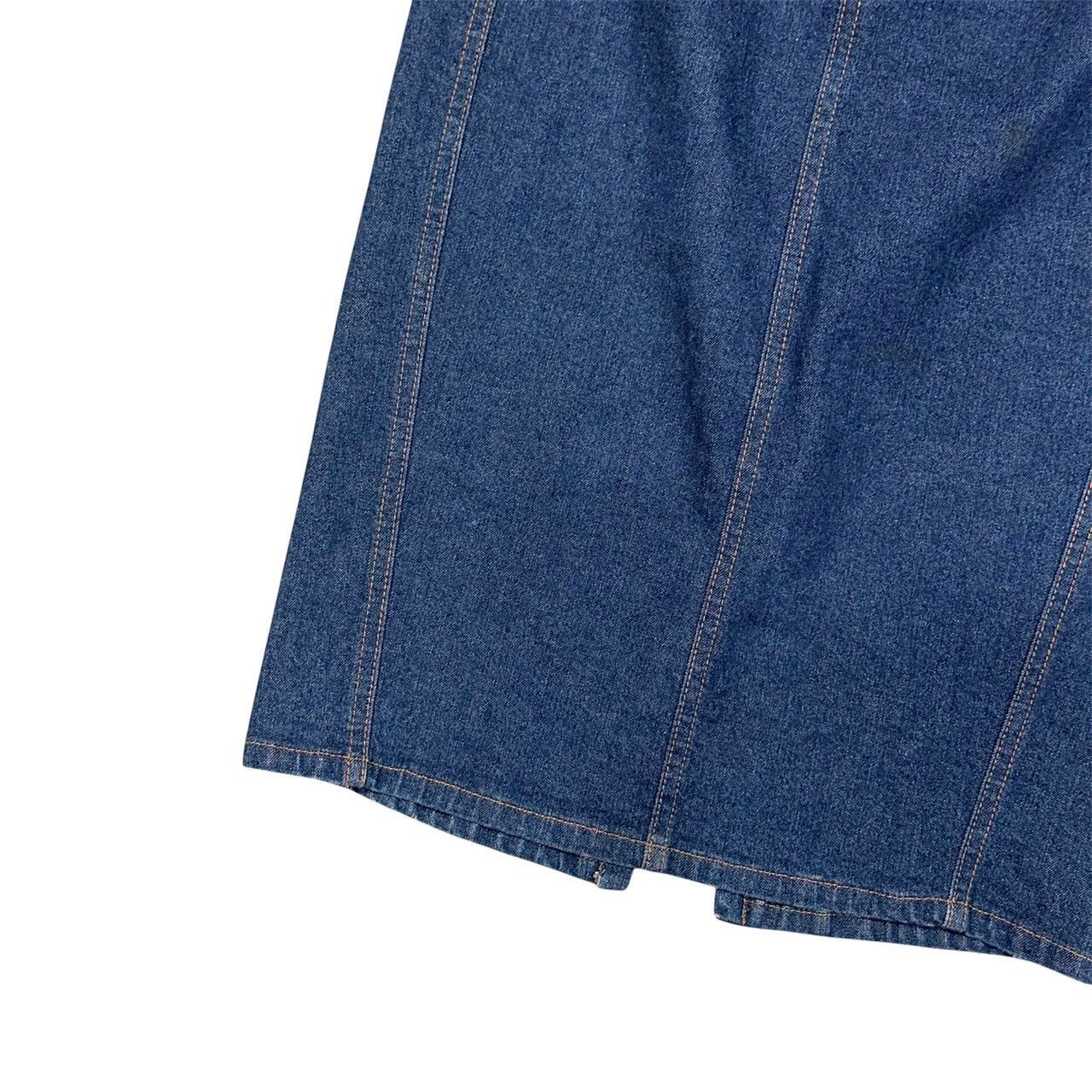 DOLCE & GABBANA GOLD BELT DENIM SKIRT