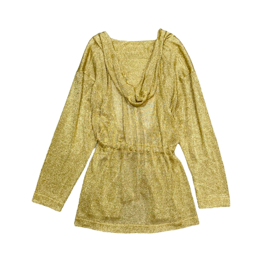 MOSCHINO GOLD KNITTED HOODED CARDIGAN