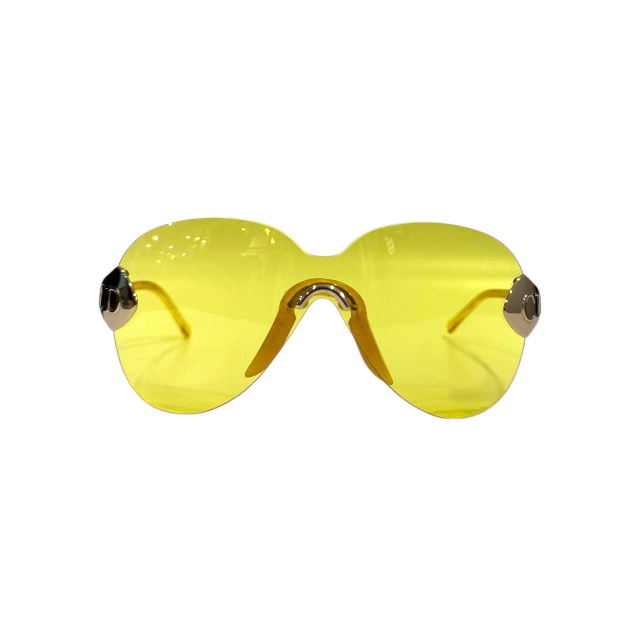 CHRISTIAN DIOR YELLOW PILOT SUNGLASSES