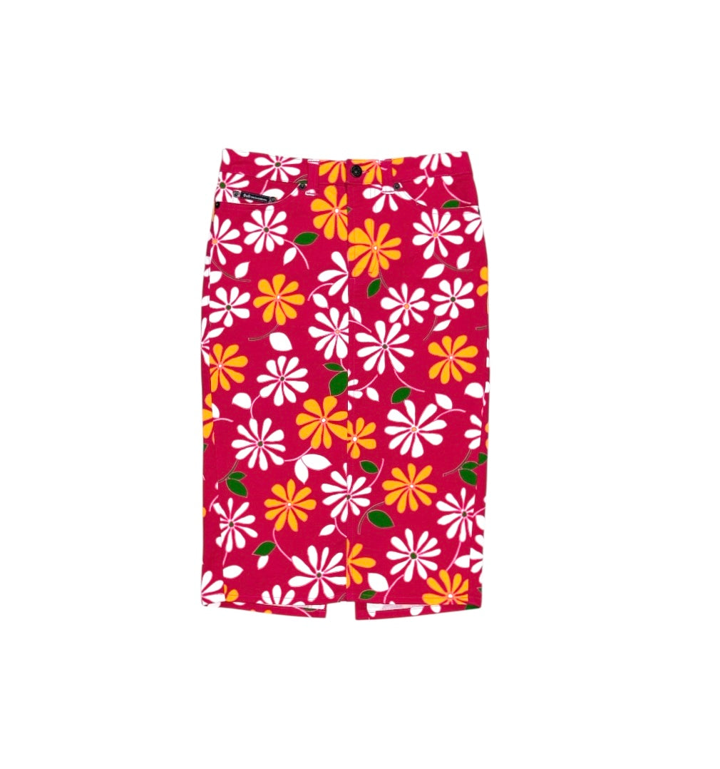 DOLCE & GABBANA FLORAL PENCIL SKIRT