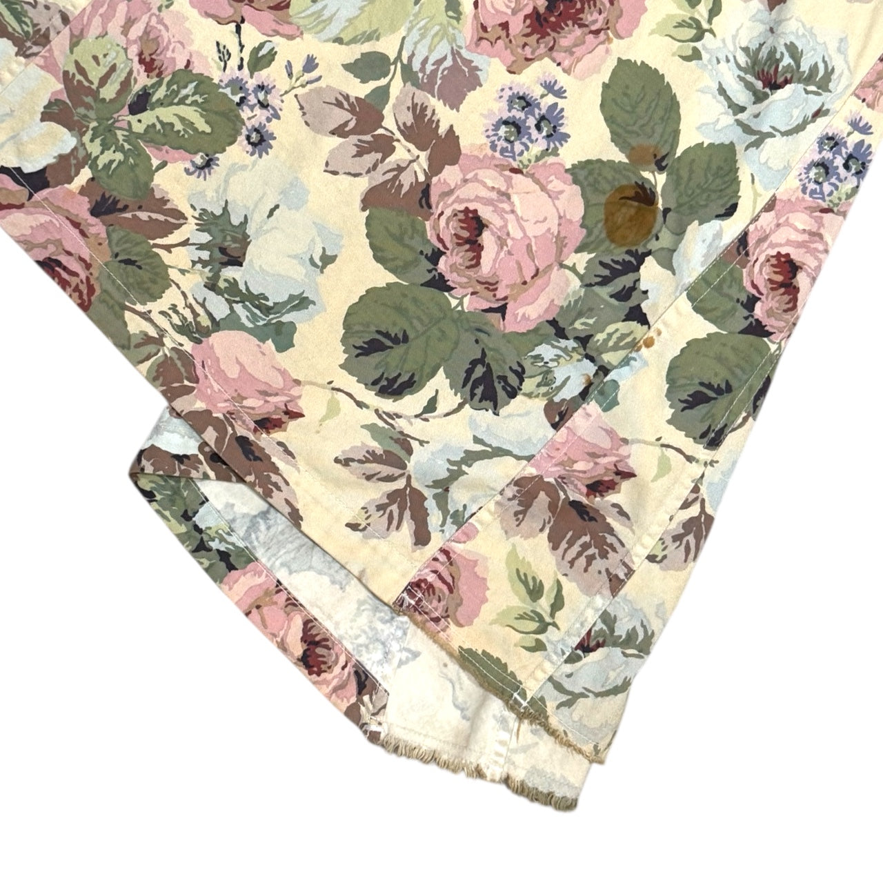 JUNYA WATANABE FLORAL SLIT BELT MAXI SKIRT