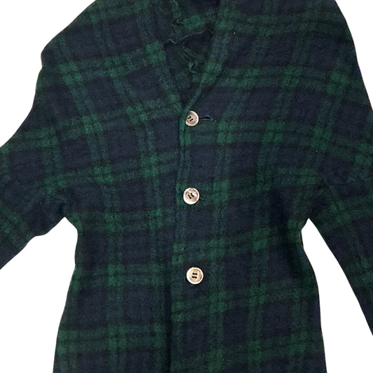 COMME DES GARÇON AD1998 PLAID WOOL ASYMMETRICAL TOPS