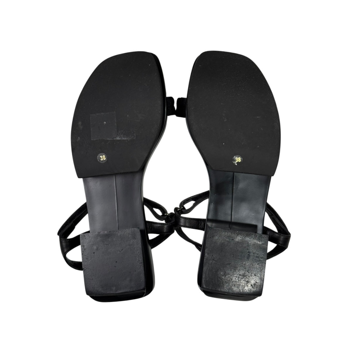 PRADA BLACK LEATHER SANDALS
