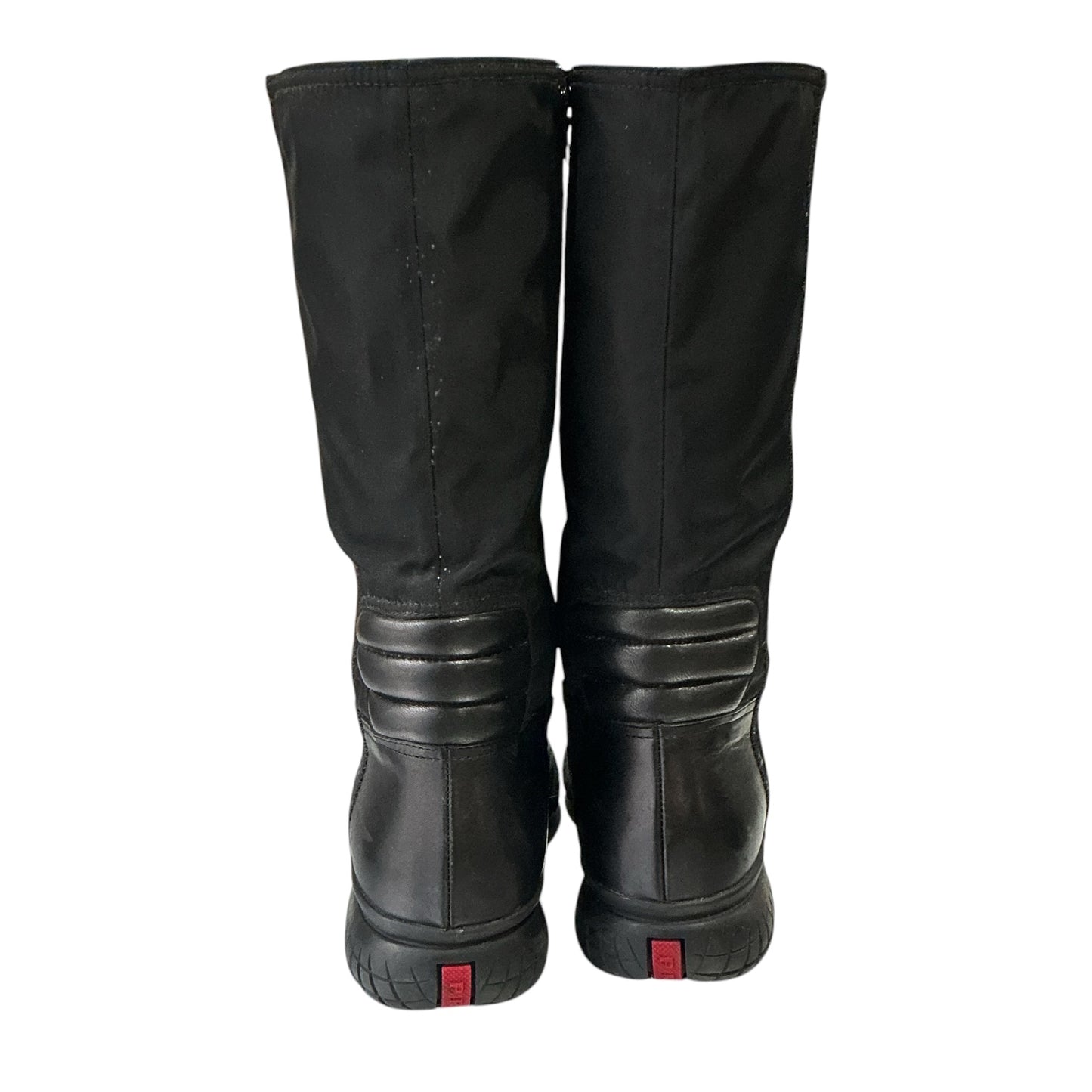 PRADA SPORTS BLACK NYLON LEATHER BOOTS