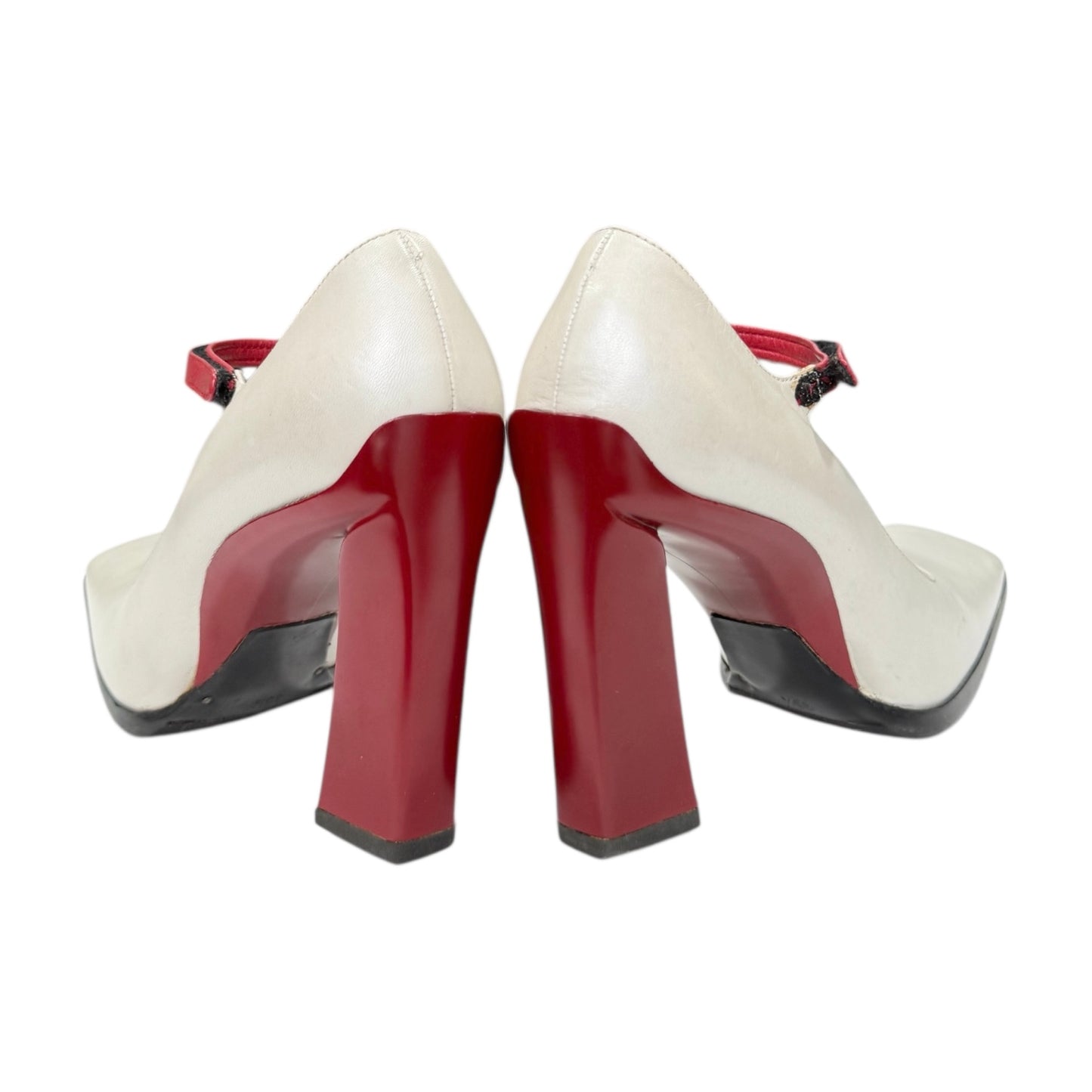 PRADA TWO-TONE MARY JANE HEELS