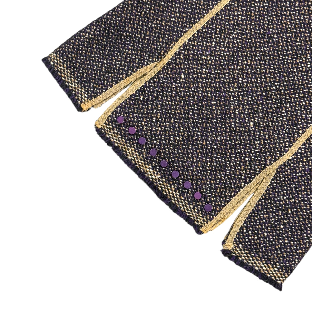 PRADA F/W2000 PURPLE WOOL KNIT MIDI SKIRT