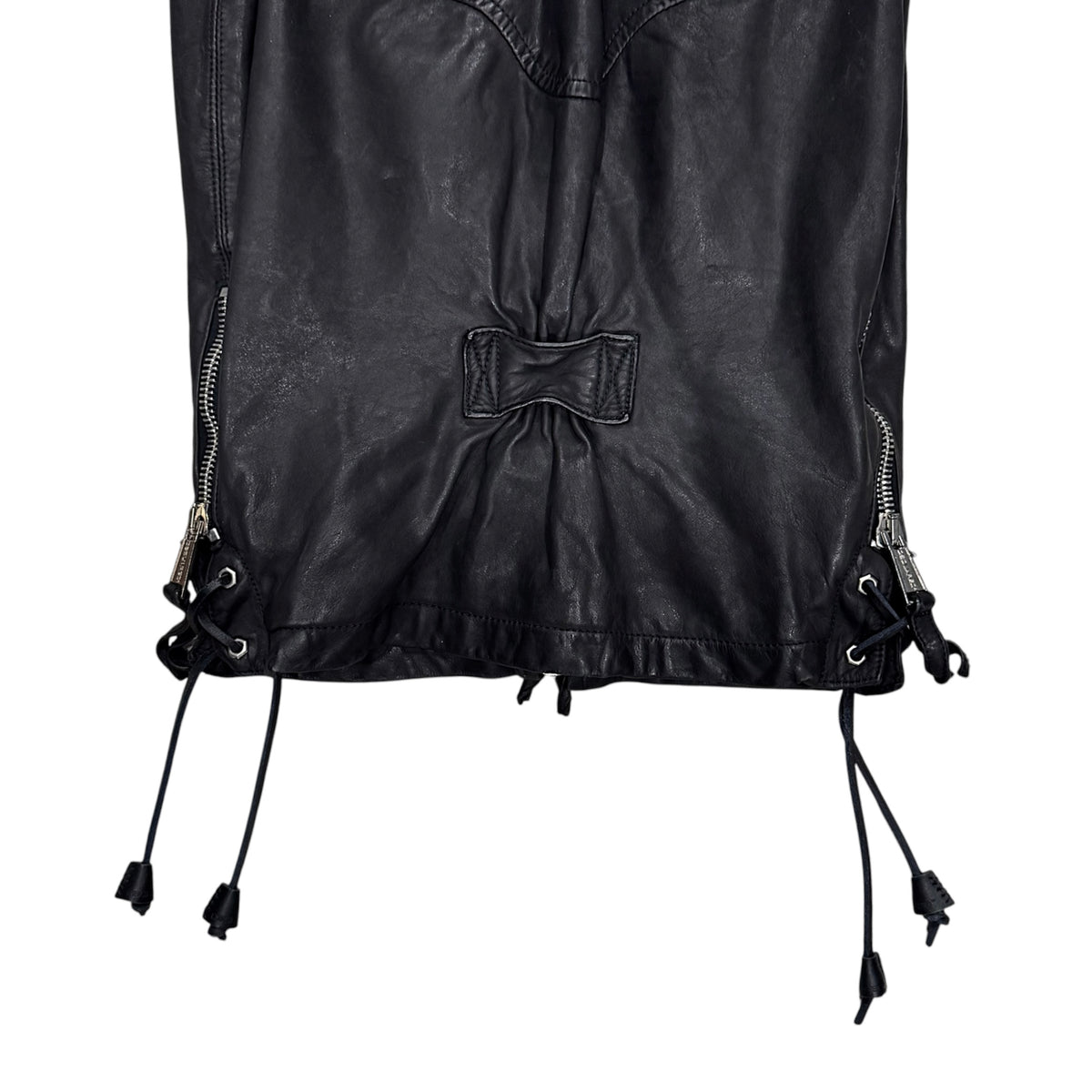 DSQUARED2 BLACK UTILITY LEATHER DRESS