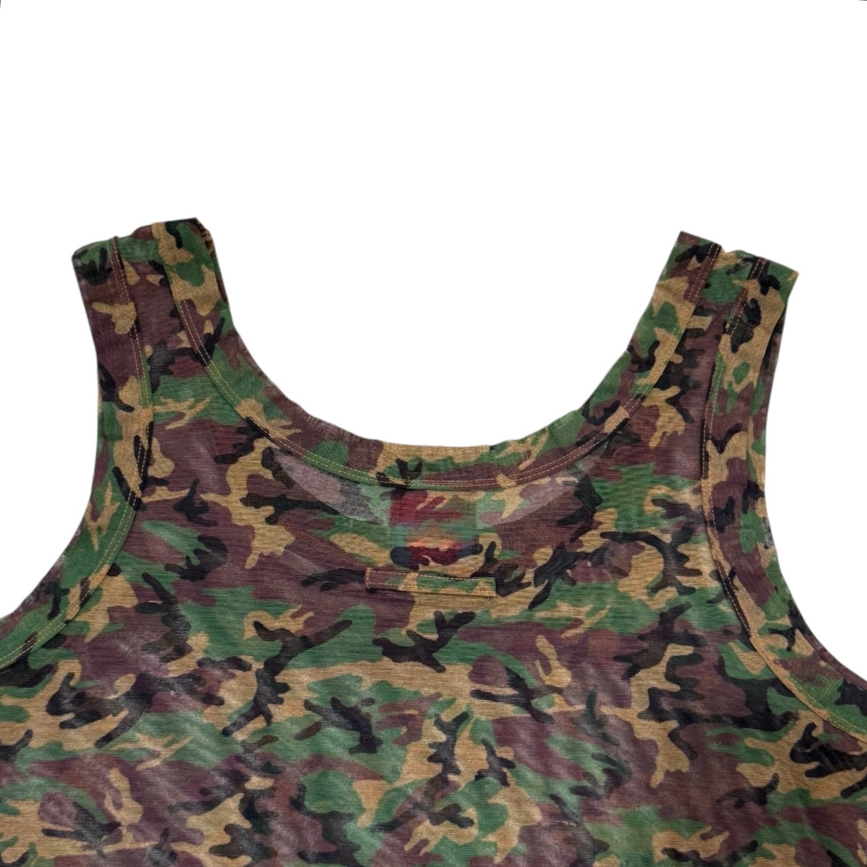 JEAN PAUL GAULTIER CAMO MESH TAKE TOP