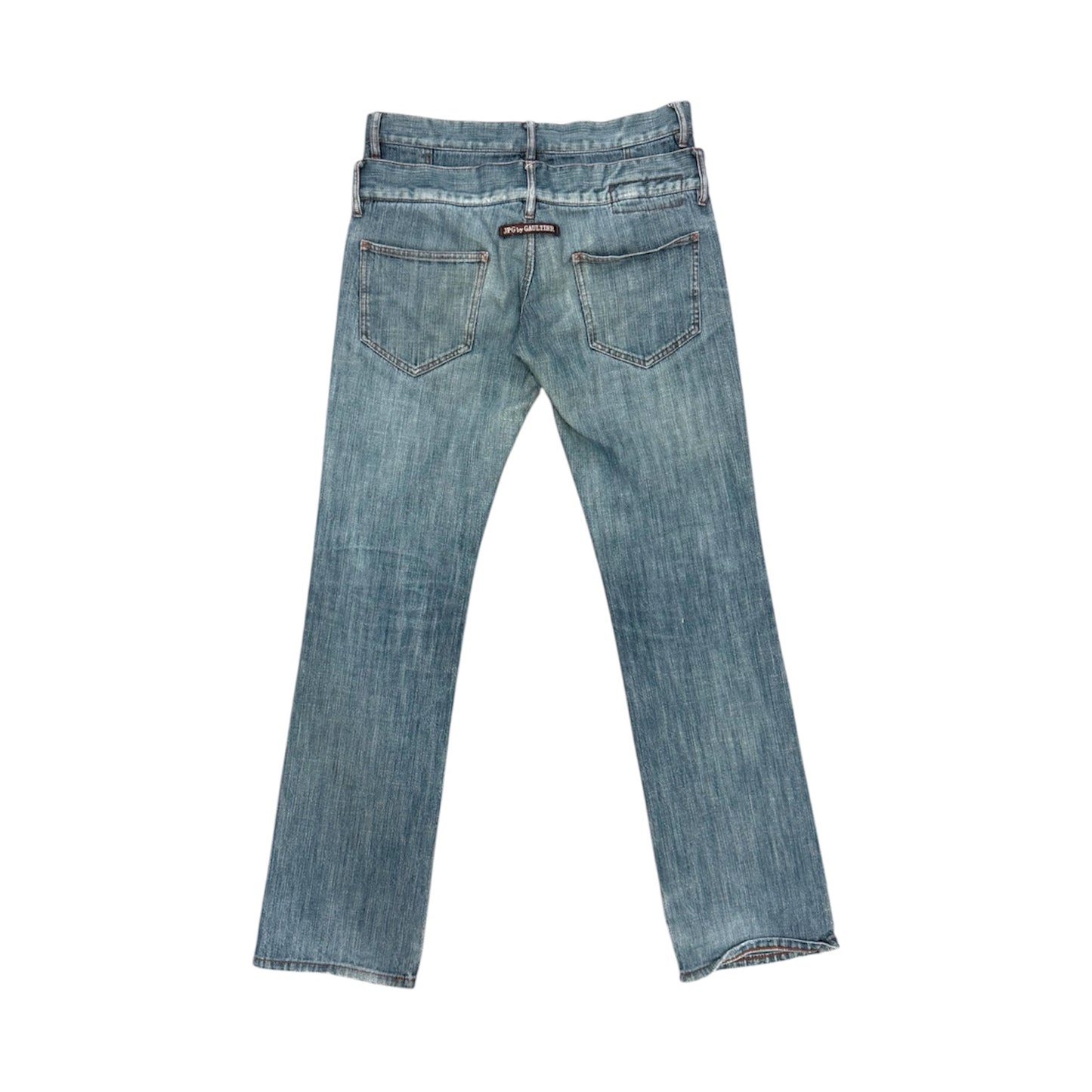 JEAN PAUL GAULTIER DOUBLE LAYERED WAISTBAND JEANS